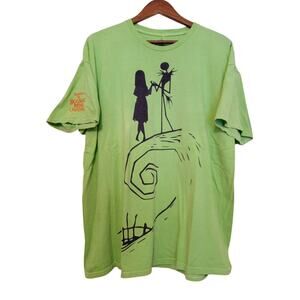 Disney Nightmare Before Christmas Jack Skellington Sally Green T-Shirt SZ XXL